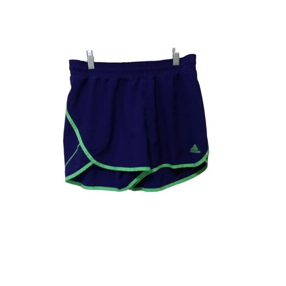 Adidas XS purple and lime green activewear lightweight shorts - Picture 1 of 4